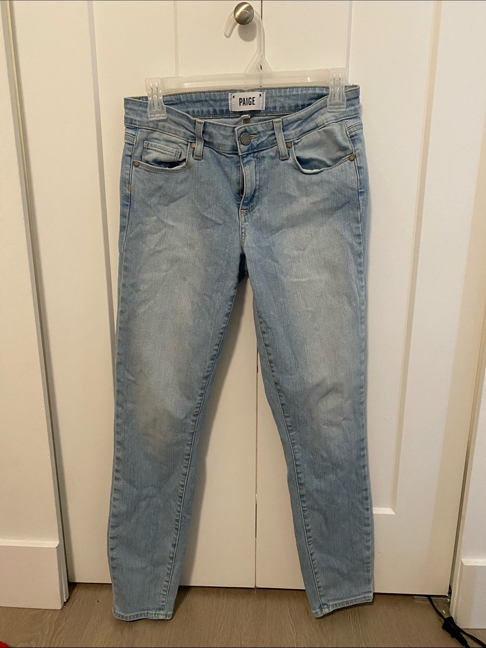 PAIGE Verdugo Ankle Mid Rise Light Blue Wash